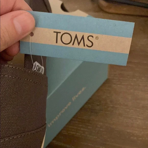 TOMS Brown/Ash Canvas Slip-Ons - Picture 3 of 9